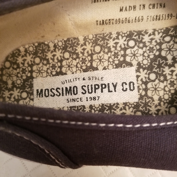 MOSSIMO SUPPLY CO Black Canvas Walking Tennis Shoes Womens Size 8.5 - Picture 3 of 8